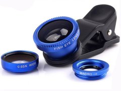 Kit Lentile Foto iUni 3-in-1 Macro, Wide Angle si FishEye compatibile cu Smartphone si Tableta, Alba