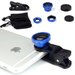 Kit Lentile Foto iUni 3-in-1 Macro, Wide Angle si FishEye compatibile cu Smartphone si Tableta, Alba